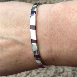 Silver Bracelet with Purple Detail